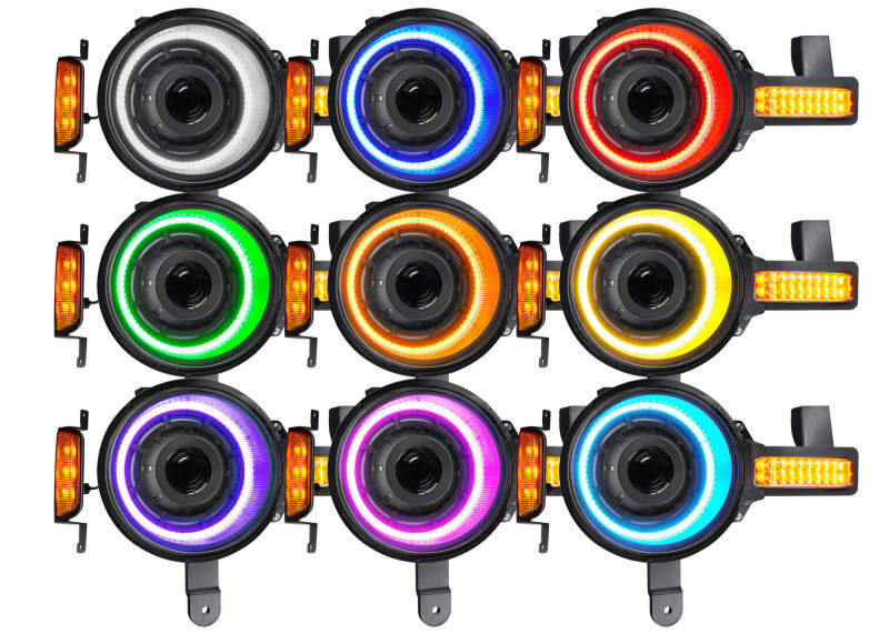 Oracle 2021+ Ford Bronco Oculus Bi-LED Projector Headlights - ColorSHIFT LED SEE WARRANTY