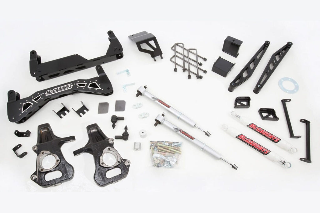 McGaughy's 7-9 Inch Premium Lift Kit S/S Black 2007-2013 Silverado/Sierra 1500 2WD