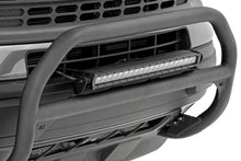 Cargar imagen en el visor de la galería, Nudge Bar 20 Inch Black Series w/ White DRL Single Row LED 21-Up Ford Bronco Sport Rough Country