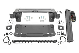 High Winch Mount All Models 20 Inch Black Single Row LED DRL Ford Bronco (21-25) Rough Country