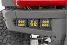 Load image into Gallery viewer, LED Light Kit Fog Mount Triple 2 Inch Black Pair Flood Ford Bronco (21-25) Rough Country