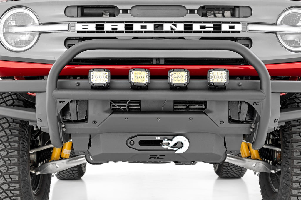 Nudge Bar 20 Inch Black DRL Single Row LED OE Modular Steel Ford Bronco (21-25) Rough Country