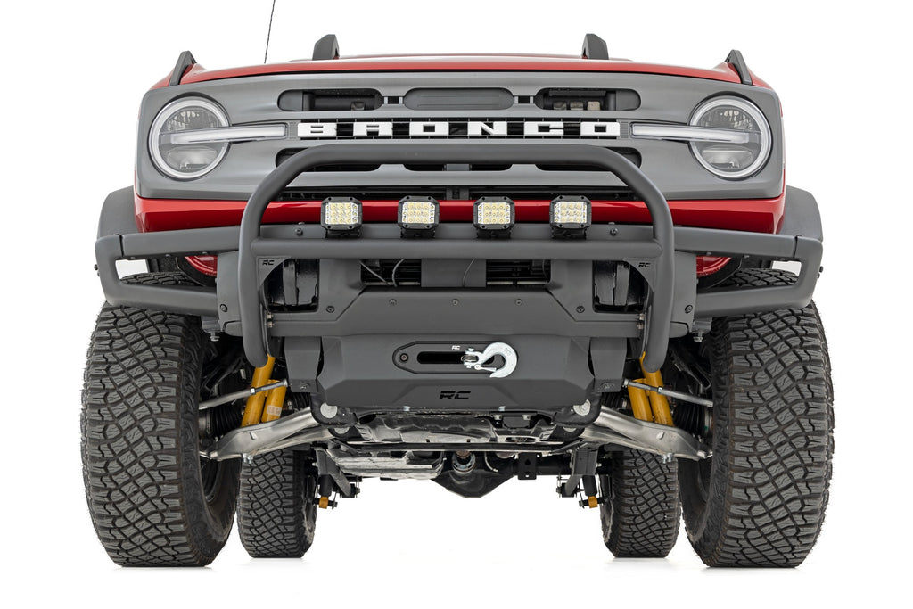 Nudge Bar 4 Inch Round Led (x4) OE Modular Steel Ford Bronco 4WD (21-25) Rough Country