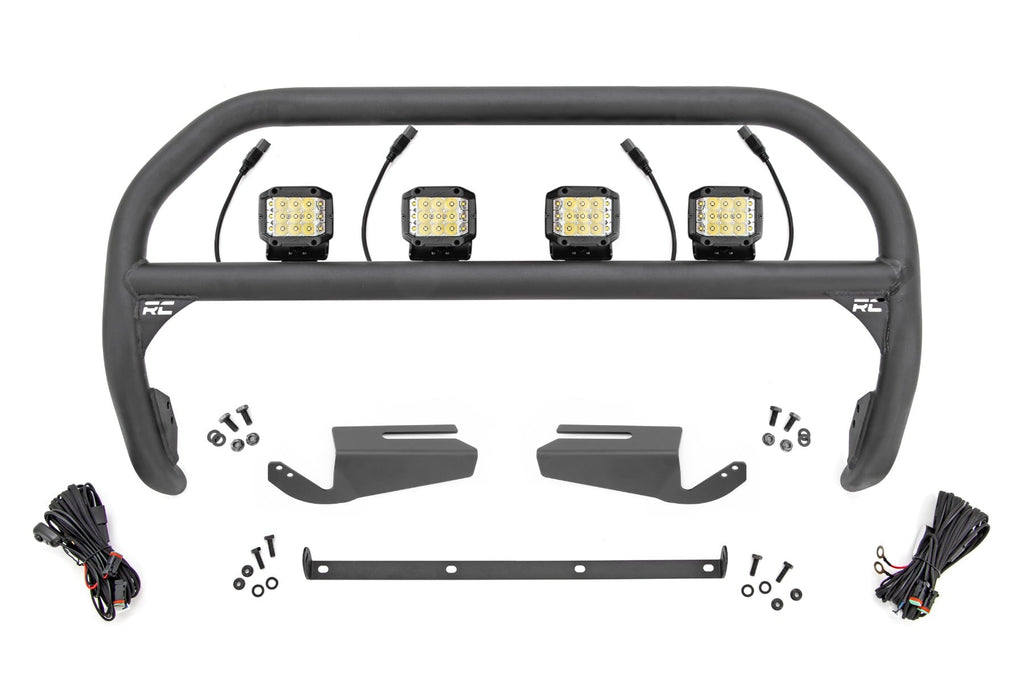 Nudge Bar 3 Inch Wide Angle Led (x4) Oe Modular Steel Ford Bronco (21-25) Rough Country