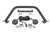 Cargar imagen en el visor de la galería, Safari Bar 3.5 Inch Round LED (Pair) Black Amber DRL OE Modular Steel Ford Bronco (21-25) Rough Country