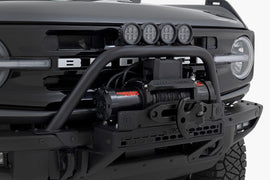 Safari Bar 3.5 Inch Round LED (Pair) Black Amber DRL OE Modular Steel Ford Bronco (21-25) Rough Country