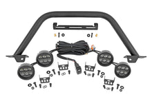 Load image into Gallery viewer, Safari Bar 3.5 Inch Round LED (Quad) Black Amber DRL OE Modular Steel Ford Bronco (21-25) Rough Country