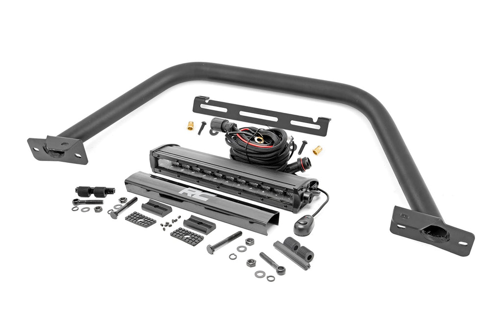 Safari Bar 12 Inch LED Light Bar Black Single Row OE Modular Steel Ford Bronco (21-25) Rough Country