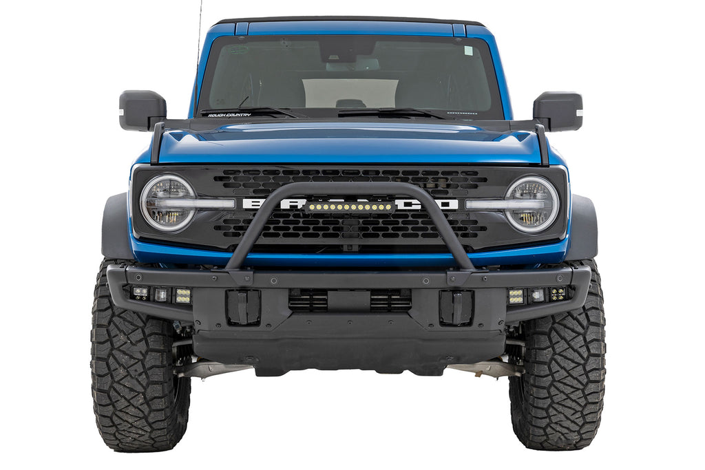 Safari Bar 12 Inch LED Light Bar Black Single Row OE Modular Steel Ford Bronco (21-25) Rough Country