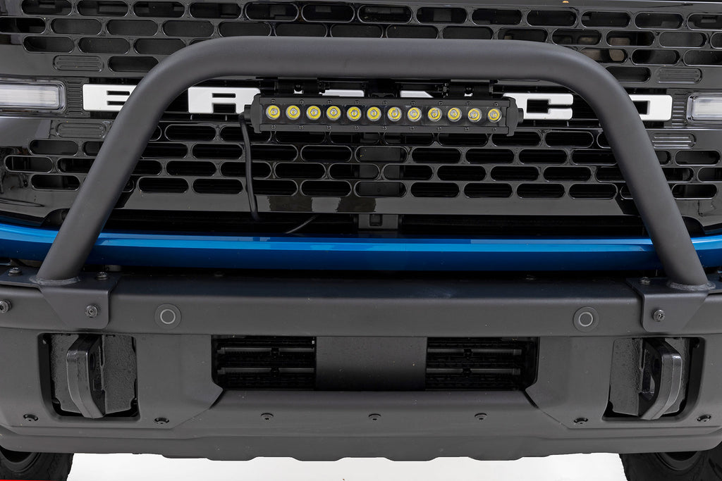 Safari Bar 12 Inch LED Light Bar Black Single Row OE Modular Steel Ford Bronco (21-25) Rough Country