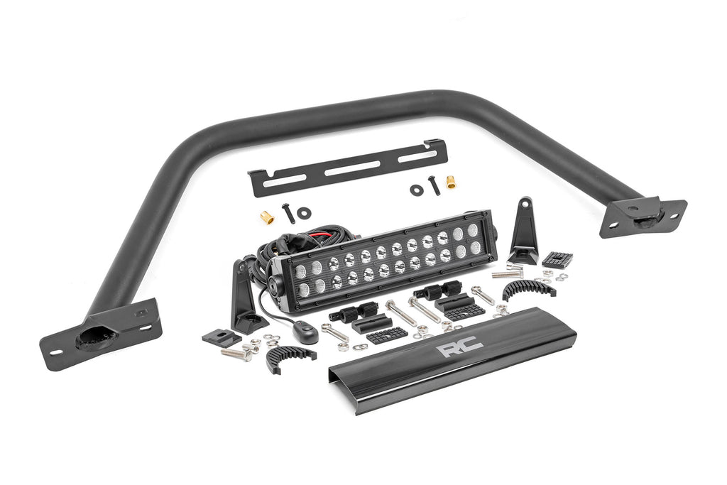 Safari Bar 12 Inch LED Light Bar Black Dual Row OE Modular Steel Ford Bronco (21-25) Rough Country