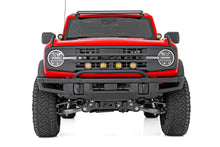 Load image into Gallery viewer, Light Bar Mount 3.5 Inch Round LED (Quad) Black Amber DRL OE Modular Steel Ford Bronco (21-24) Rough Country