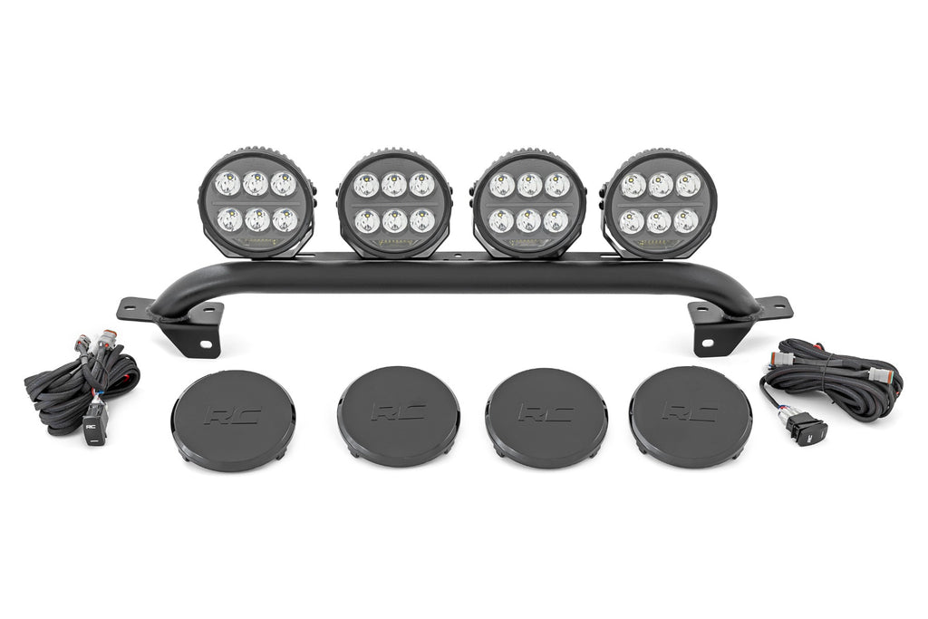 Light Bar Mount 6.5 Inch Round LED (Quad) OE Modular Steel Ford Bronco (21-25) Rough Country