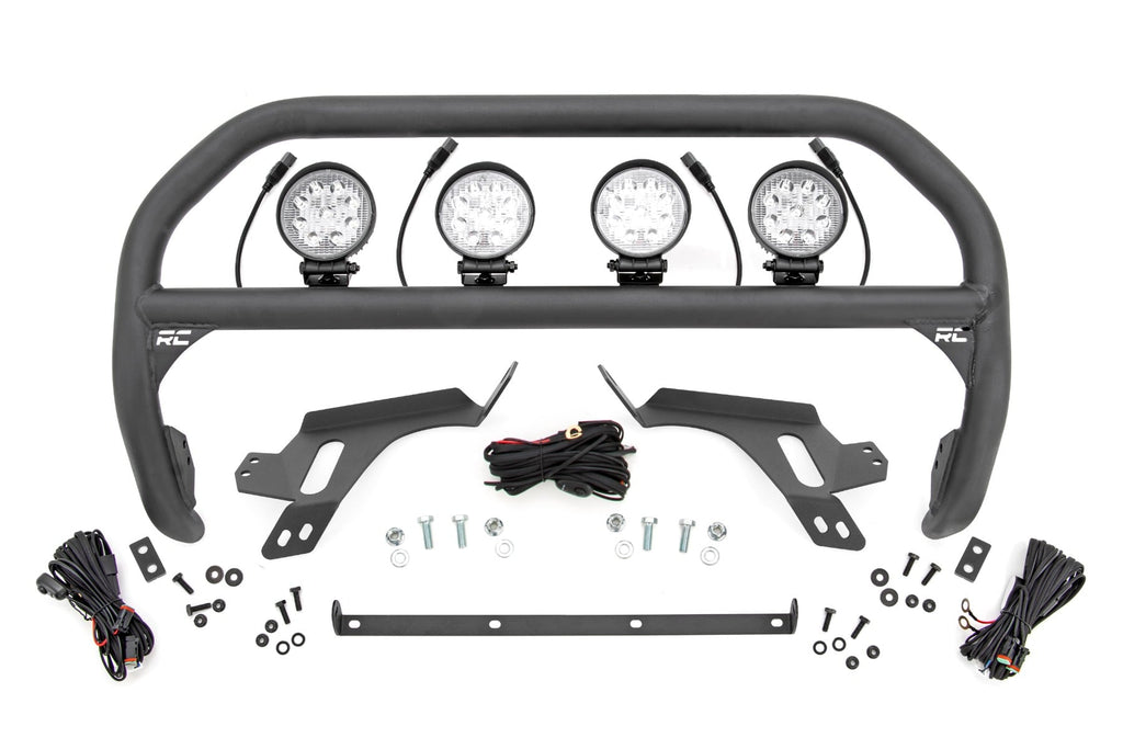 Nudge Bar w/ Tow Hooks 4 Inch Round Led (x4) Ford Bronco Sport (21-24) Rough Country