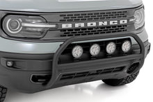 Cargar imagen en el visor de la galería, Nudge Bar w/ Tow Hooks 4 Inch Round Led (x4) Ford Bronco Sport (21-24) Rough Country