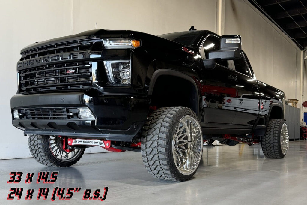 McGaughy's 4 Inch Premium Lift Kit w/M84 Reservoir Shocks 2020-2026 Silverado/Sierra 3500 2WD/4WD