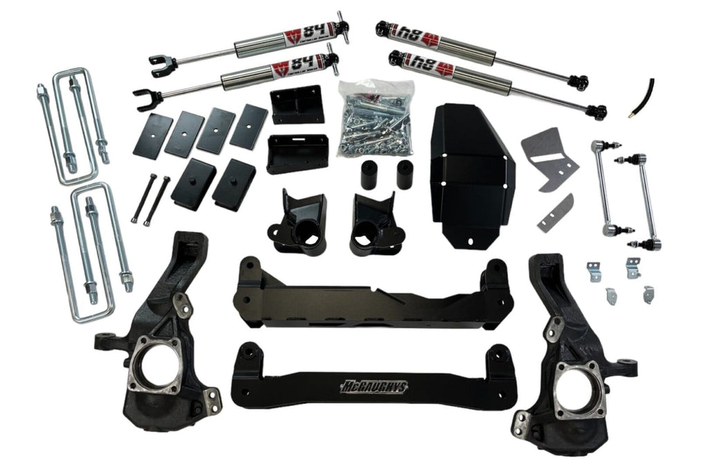 McGaughy's 4 Inch Premium Lift Kit w/M84 Shocks 2020-2026 Silverado/Sierra 2500 2WD/4WD