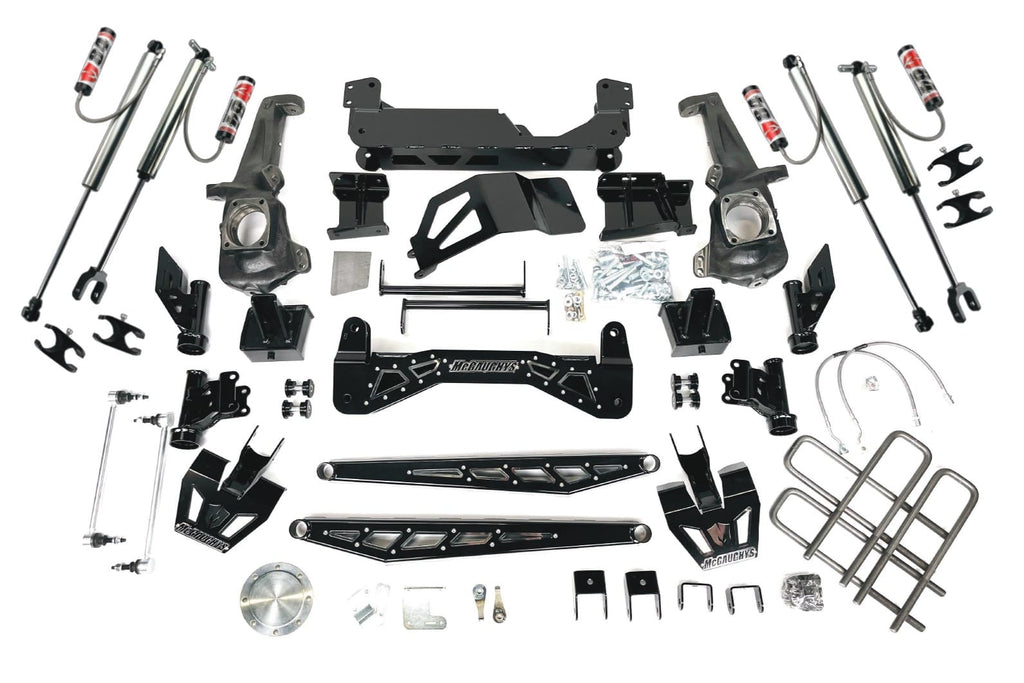 McGaughy's 7-9 Inch Premium Lift Kit with M84 RR Shocks 2020-2026 Silverado/Sierra 3500 2WD/4WD
