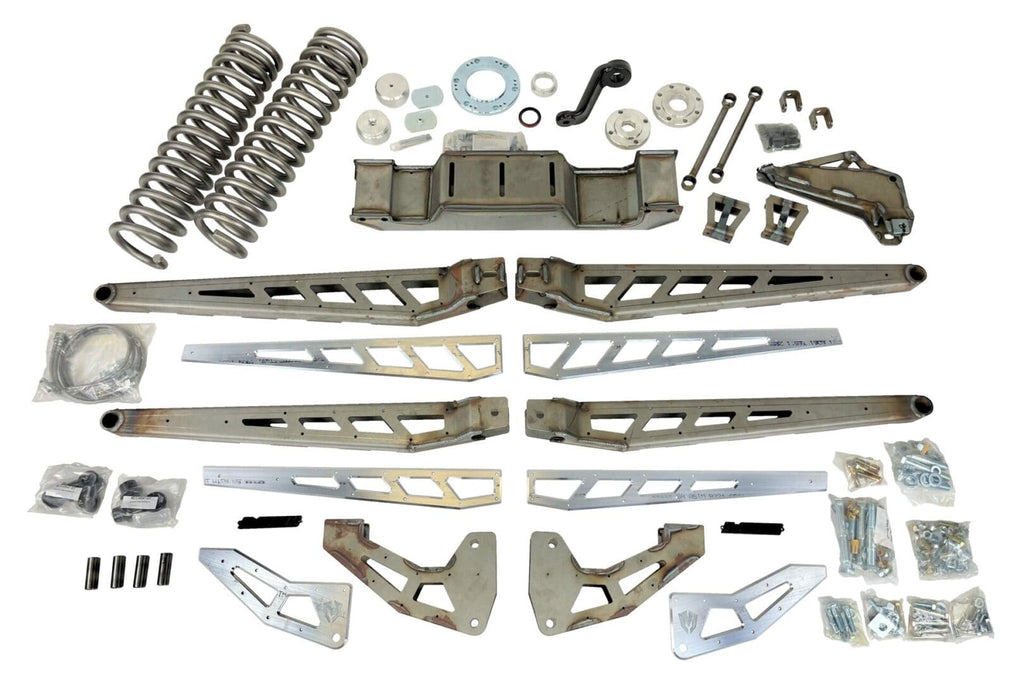 McGaughy's 10 Inch Premium Lift Kit with 4-Link 2014-2018 Dodge Ram 2500 4WD Raw Finish