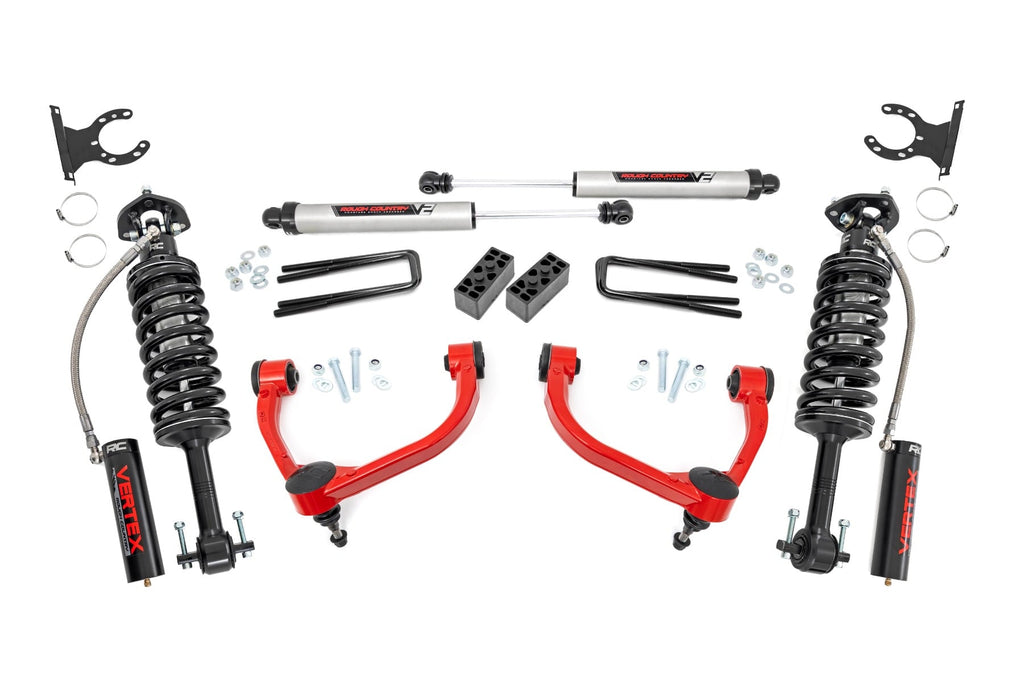3 Inch Lift Kit UCAs Vertex/V2 Red Ford F-150 4WD (2014-2020) Rough Country