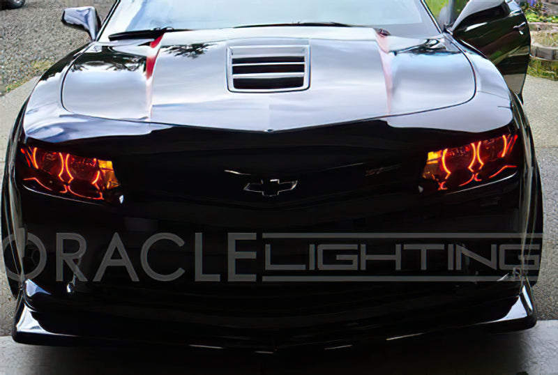 Oracle Chevrolet Camaro Non-RS 14-15 LED Dual Halo Kit Round Style - Red SEE WARRANTY