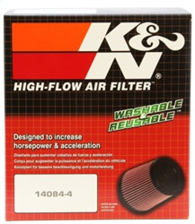 K&N Universal Chrome Filter Round Tapered 3.156in Flange ID/4.938in Base OD/3.5in Top OD/4.344in H