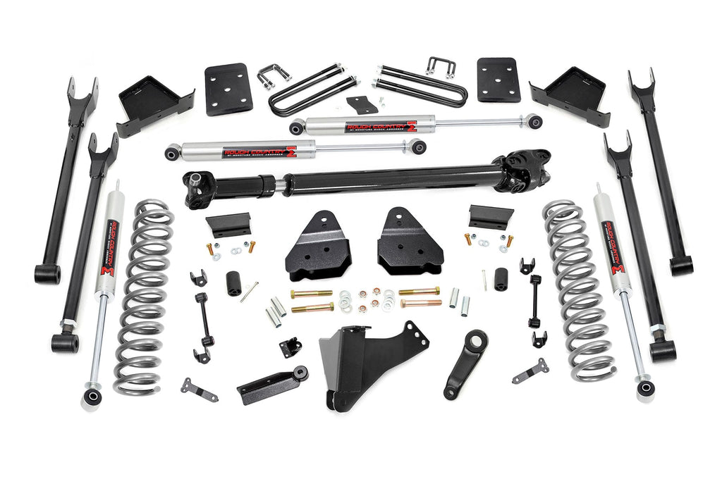 6 Inch Lift Kit 4-Link OVLD M1 w/ M1 Rear Shocks Ford F-250/F-350 Super Duty 4WD (17-22) Rough Country