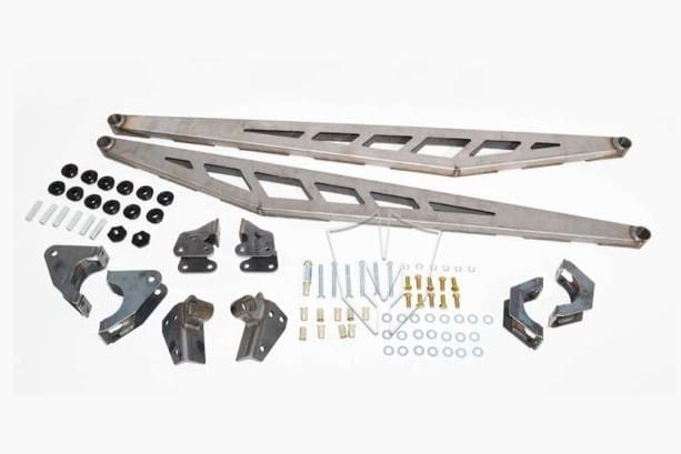 McGaughy's Traction Bar Kit 2005-2016 Ford F-350 4WD Short Bed Raw Finish