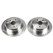 Cargar imagen en el visor de la galería, Power Stop 95-99 Toyota Celica Rear Evolution Drilled &amp; Slotted Rotors - Pair