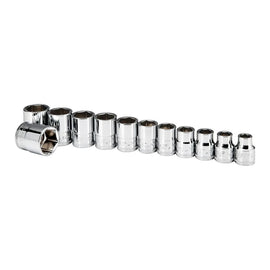 ICON Professional 3/8 in. Drive Metric Shallow Socket Set, 12 Piece | S2SM-12 | 58104