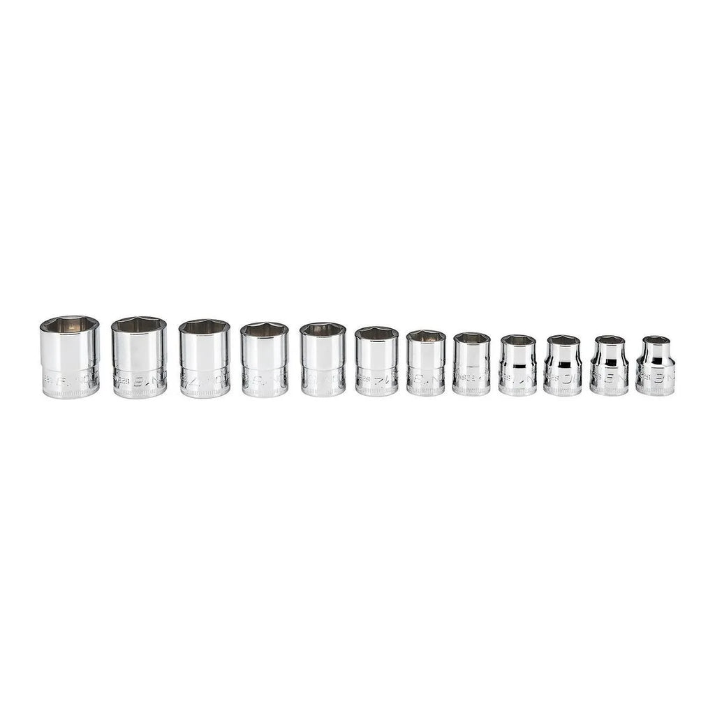 ICON Professional 3/8 in. Drive Metric Shallow Socket Set, 12 Piece | S2SM-12 | 58104