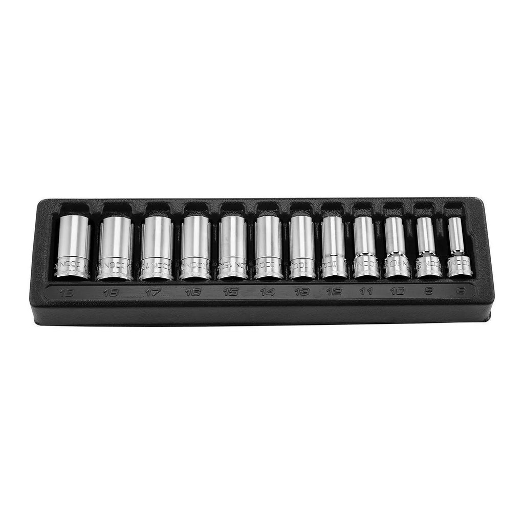 Icon Professional Semi Deep Metric Socket Set 3/8in. Drive | S2SDM-12 | 59619