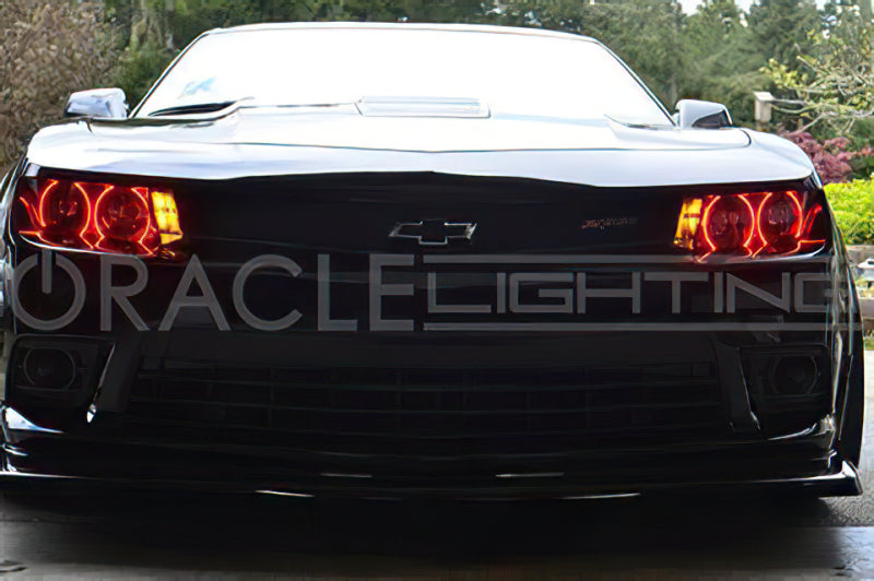 Oracle Chevrolet Camaro Non-RS 14-15 LED Dual Halo Kit Round Style - Green SEE WARRANTY