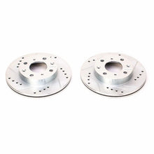 Cargar imagen en el visor de la galería, Power Stop 88-91 Honda CRX Front Evolution Drilled &amp; Slotted Rotors - Pair