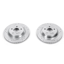 Cargar imagen en el visor de la galería, Power Stop 99-03 Mercedes-Benz CL500 Rear Evolution Drilled &amp; Slotted Rotors - Pair