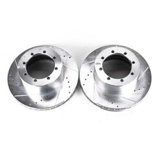 Cargar imagen en el visor de la galería, Power Stop 00-02 Ford E-450 Super Duty Rear Evolution Drilled &amp; Slotted Rotors - Pair