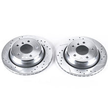 Cargar imagen en el visor de la galería, Power Stop 01-03 BMW 525i Rear Evolution Drilled &amp; Slotted Rotors - Pair