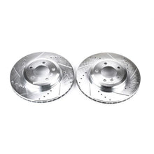 Cargar imagen en el visor de la galería, Power Stop 01-06 BMW 330Ci Front Evolution Drilled &amp; Slotted Rotors - Pair