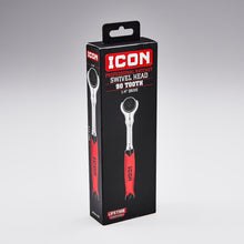Cargar imagen en el visor de la galería, ICON 1/4 in. Drive Professional 90 Tooth Swivel Head Ratchet with Comfort Grip | R1SW | 64694