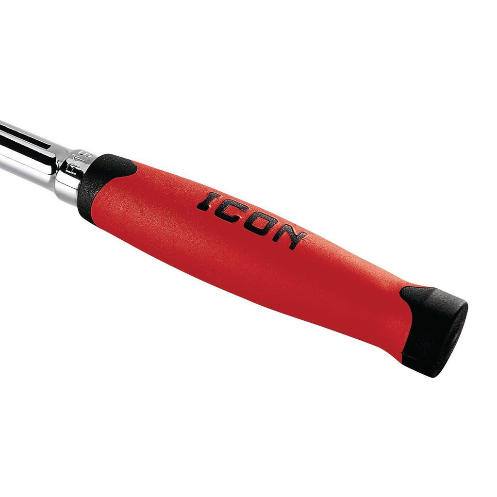 ICON 1/4 in. Drive Professional 90 Tooth Swivel Head Ratchet with Comfort Grip | R1SW | 64694