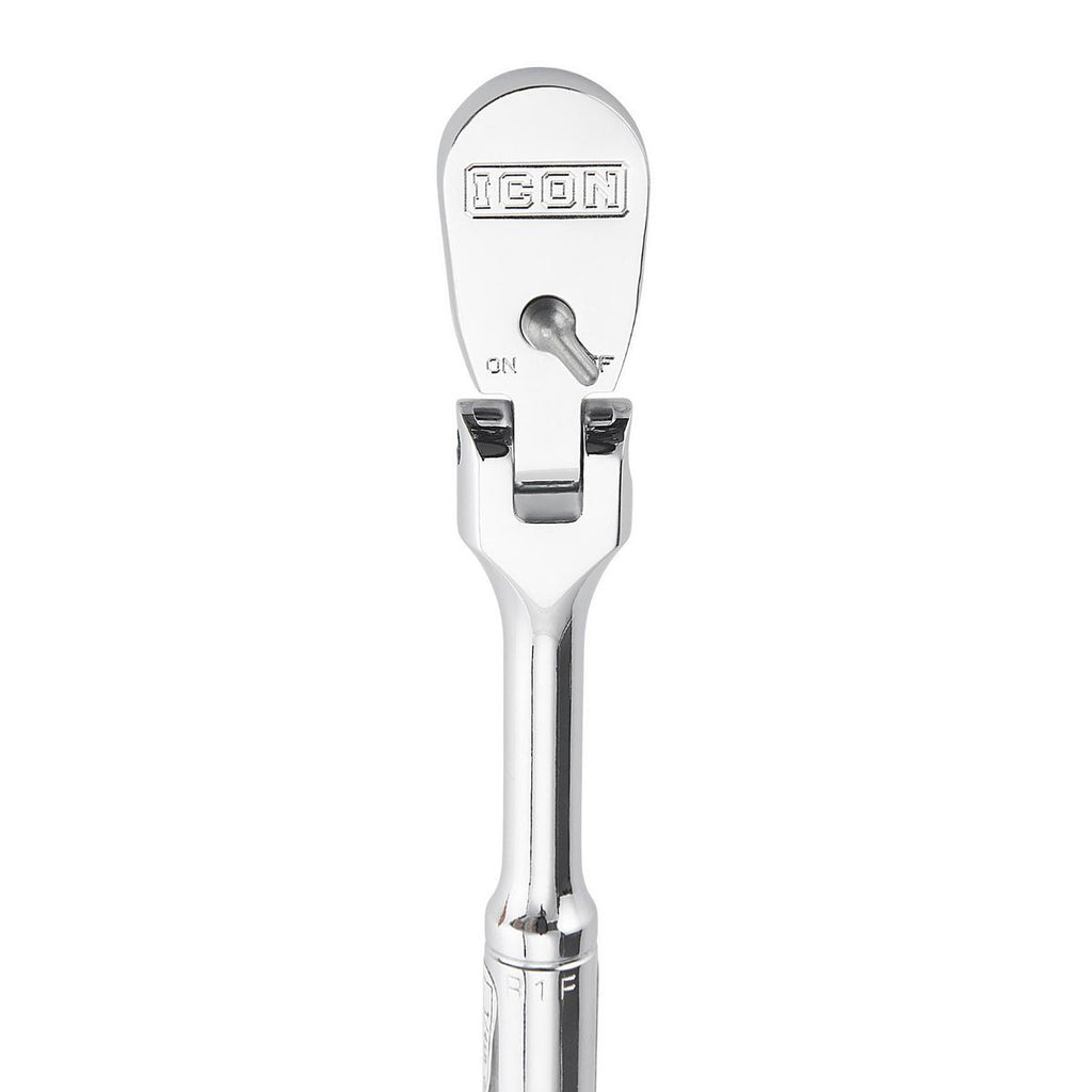 ICON 1/4 in. Drive Professional 90 Tooth Flex Head Ratchet | R1F | 64696