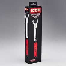 Cargar imagen en el visor de la galería, ICON 3/8 in. Drive Professional 90 Tooth Swivel Head Ratchet with Comfort Grip | R2SW | 64698