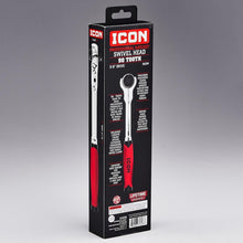 Cargar imagen en el visor de la galería, ICON 3/8 in. Drive Professional 90 Tooth Swivel Head Ratchet with Comfort Grip | R2SW | 64698