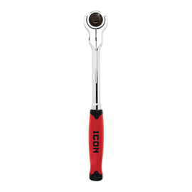 ICON 1/2 in. Drive Professional 90 Tooth Swivel Head Ratchet with Comfort Grip | R3SW | 64703