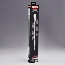 Cargar imagen en el visor de la galería, ICON 1/2 in. Drive Professional 90 Tooth Long Reach Flex Head Ratchet | R3LF | 64706