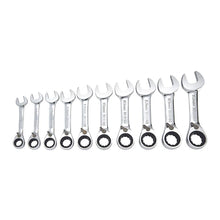 Cargar imagen en el visor de la galería, ICON Professional Stubby Metric Ratcheting Combination Wrench Set 10-Piece | WRSTM-10 | 64838