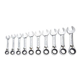 ICON Professional Stubby Metric Ratcheting Combination Wrench Set 10-Piece | WRSTM-10 | 64838