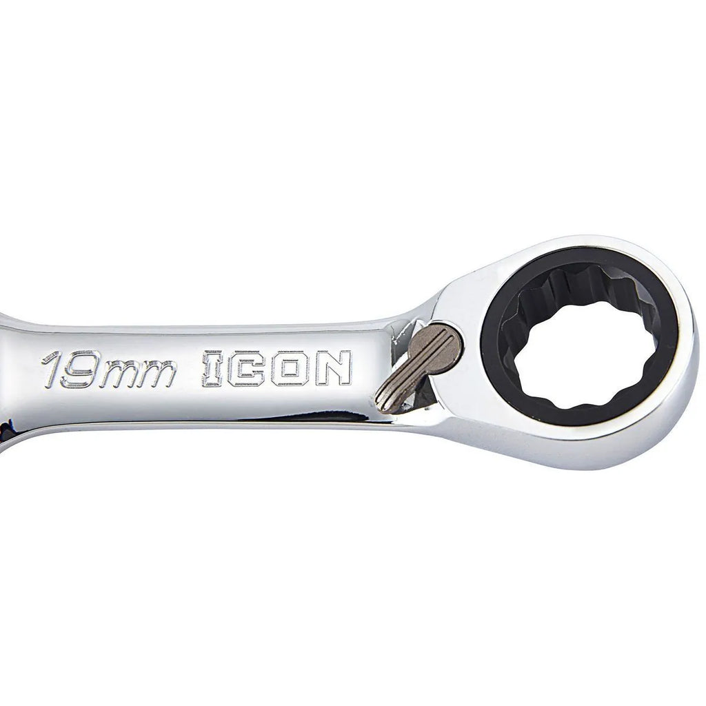 ICON Professional Stubby Metric Ratcheting Combination Wrench Set 10-Piece | WRSTM-10 | 64838