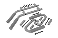 Cargar imagen en el visor de la galería, Jeep Solid Steel Grab Handle Set 07-18 Wrangler JK Gray Rough Country