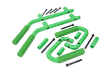 Cargar imagen en el visor de la galería, Jeep Solid Steel Grab Handle Set 07-18 Wrangler JK Green Rough Country